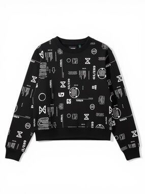 G-Star Raw Women’s Graphic Oversized Sweatshirt S Cyberpunk E-girl Alternative